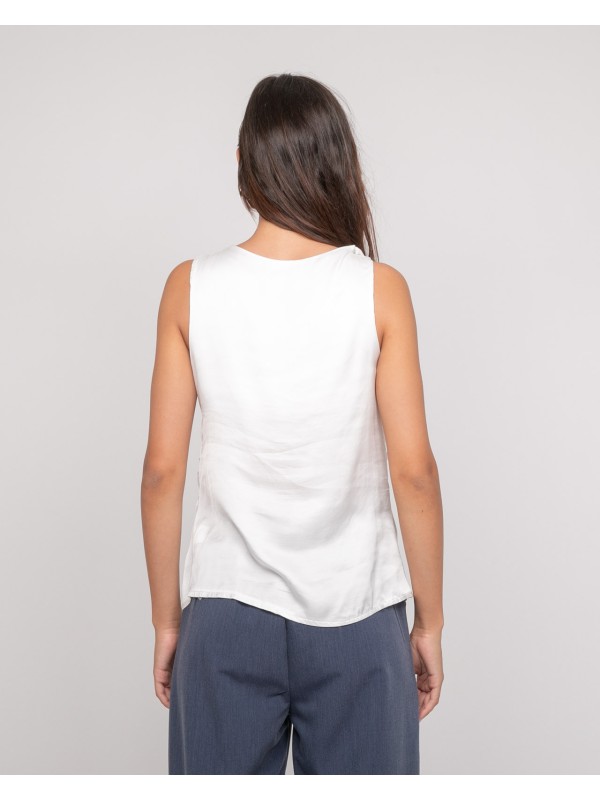 Top sans manches effet...