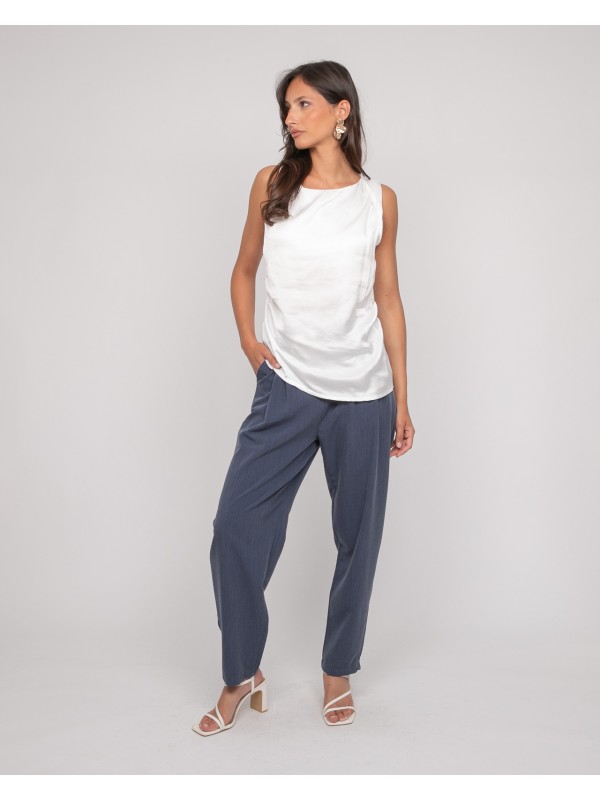 Top sans manches effet...