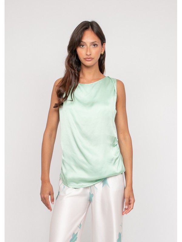 Top sans manches effet...