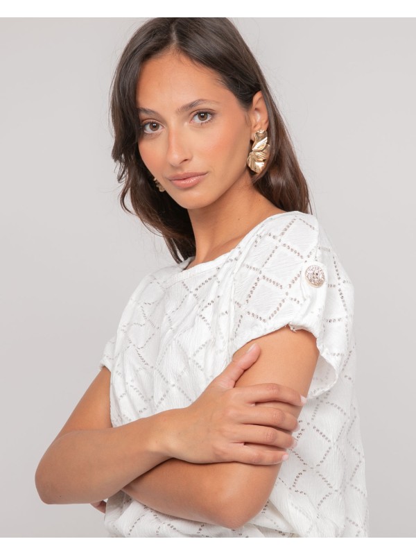 Top ajouré manches courtes...