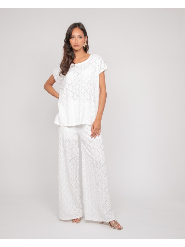 Top ajouré manches courtes...