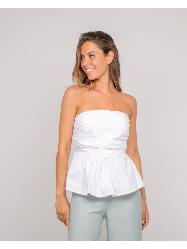 Top bustier FELICIE - Blanco