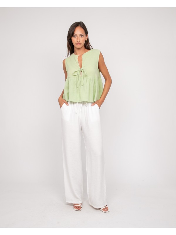 Top gaze de coton FROZETTE...