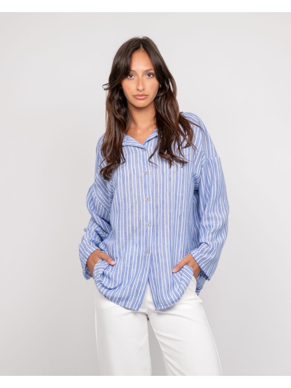Chemise rayures OMANE - Azul