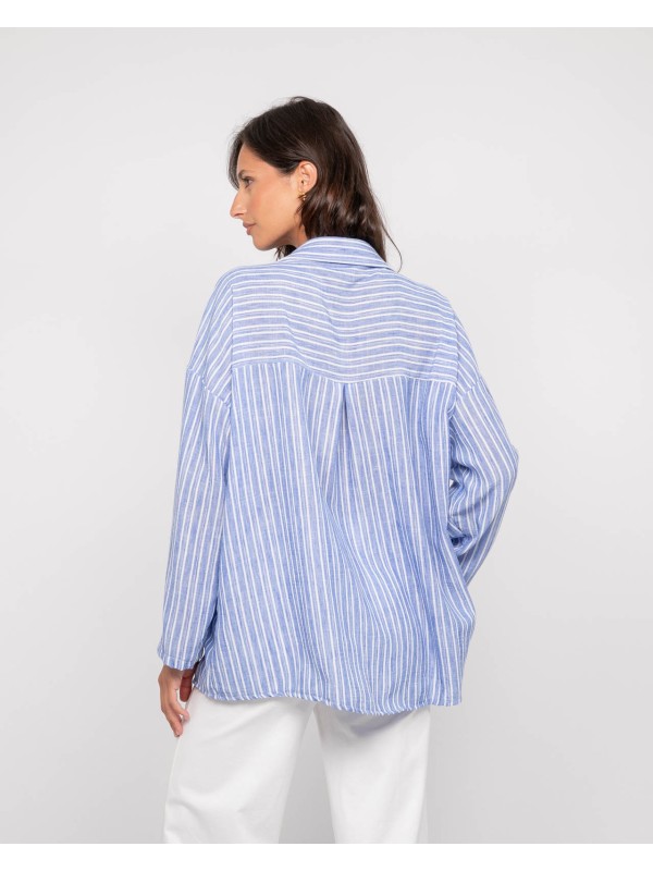 Chemise rayures OMANE - Azul