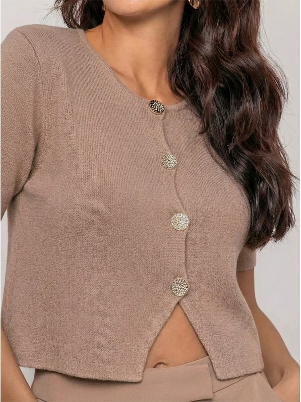 Gilet maille manches...