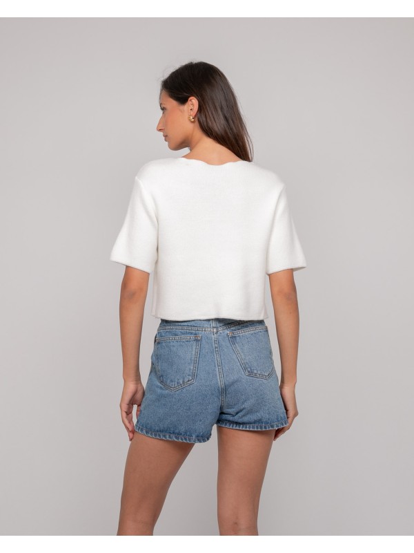 Gilet maille manches...