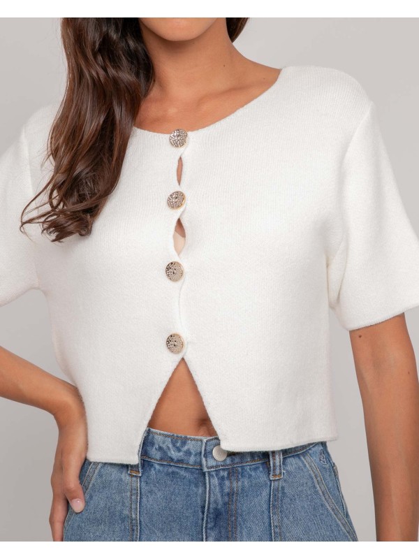 Gilet maille manches...