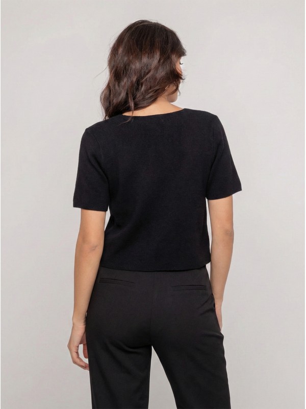 Gilet maille manches...