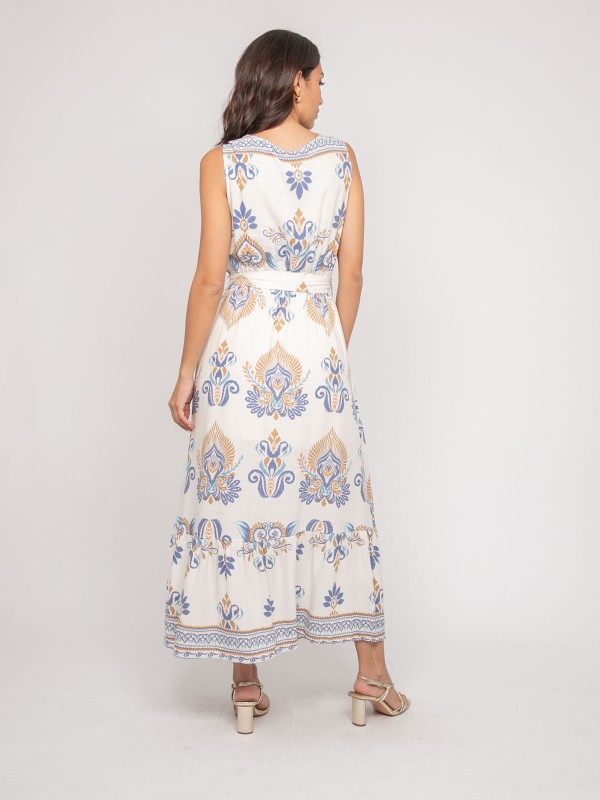 Robe sans manches motif...