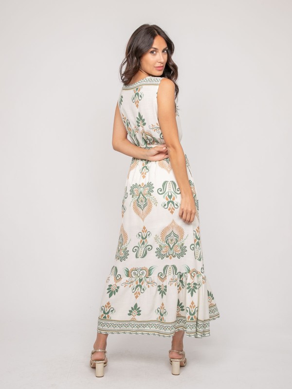 Robe sans manches motif...