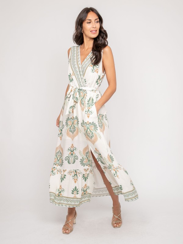 Robe sans manches motif...