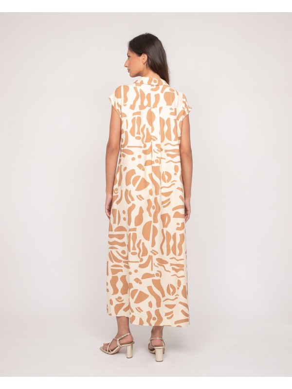 Robe boutonnée longue sans...