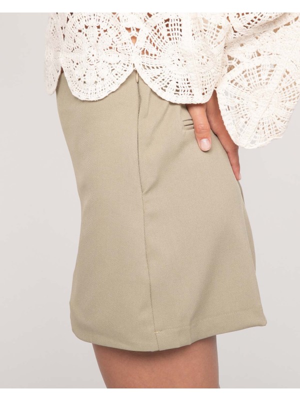 Jupe short XAMINA - Kaki