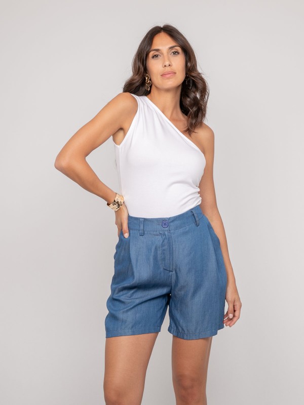 Short tencel XANOTA - Azul