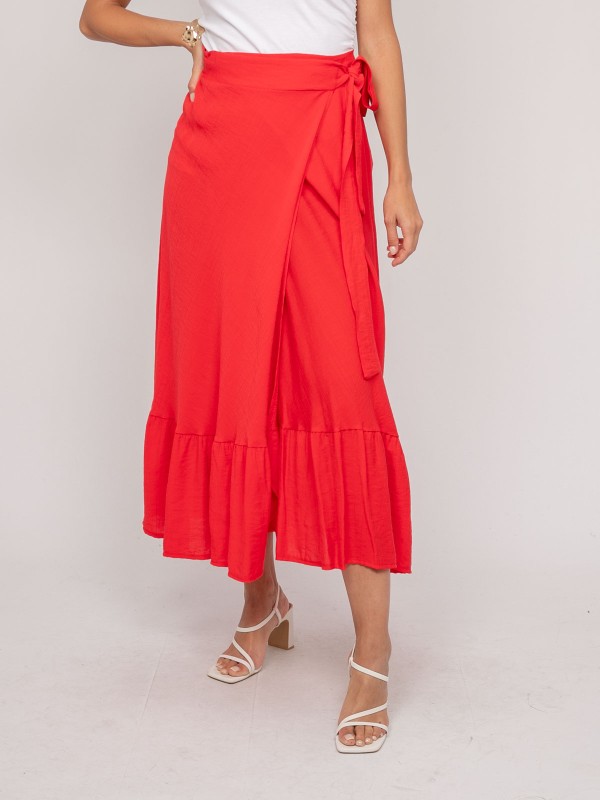 Jupe longue XADALYS - Rojo