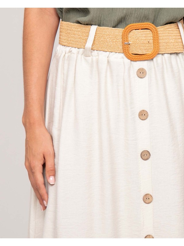 Jupe longue boutonnée avec...