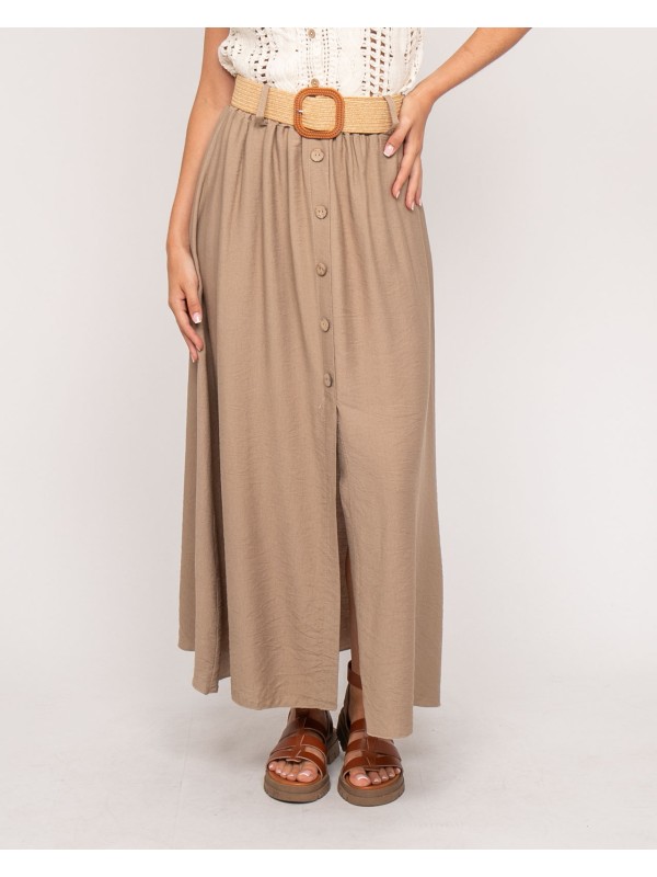 Jupe longue boutonnée avec...
