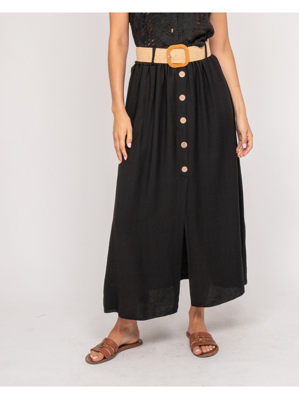 Jupe longue boutonnée avec...