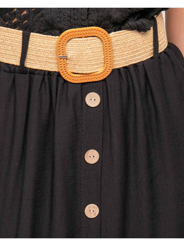 Jupe longue boutonnée avec...