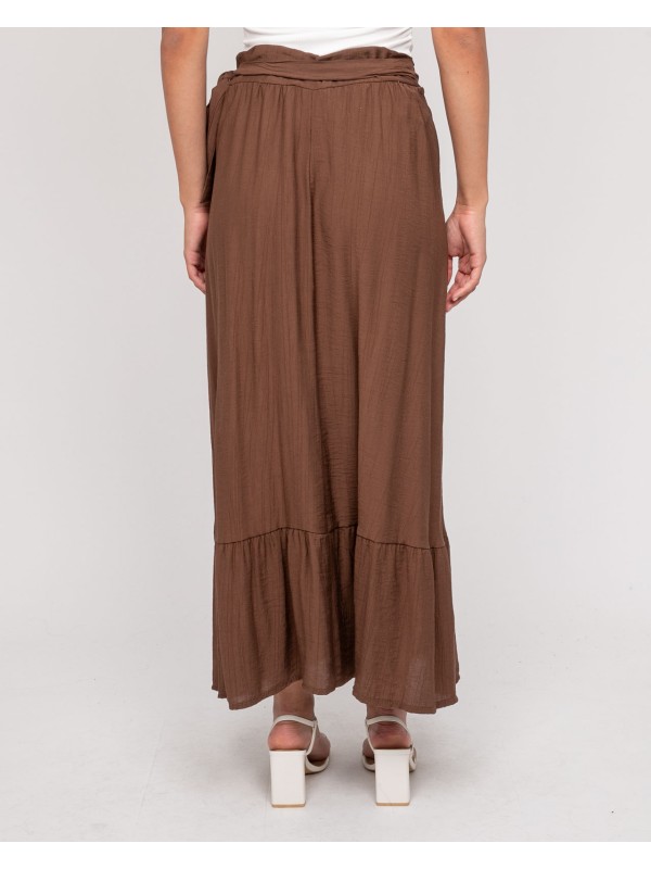 Jupe longue XADALYS - Marrón