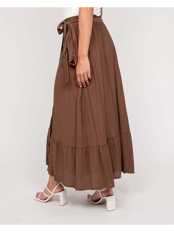 Jupe longue XADALYS - Marrón