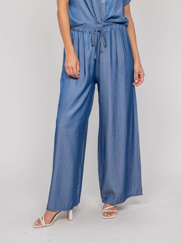 Pantalon fluide EMONA - Azul