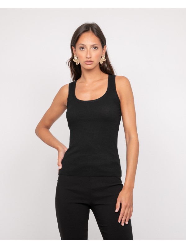 Débardeur maille FALYA - Negro