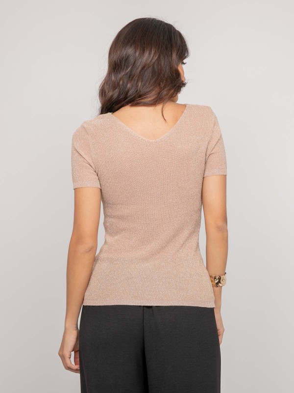 Top manches courtes lurex...