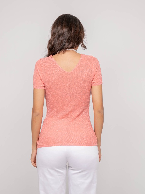 Top manches courtes lurex...