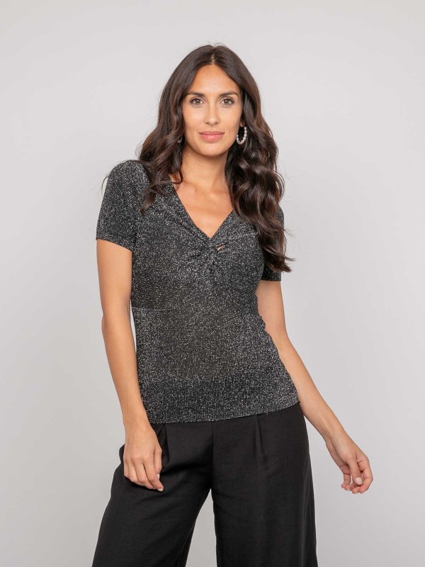 Top manches courtes lurex...