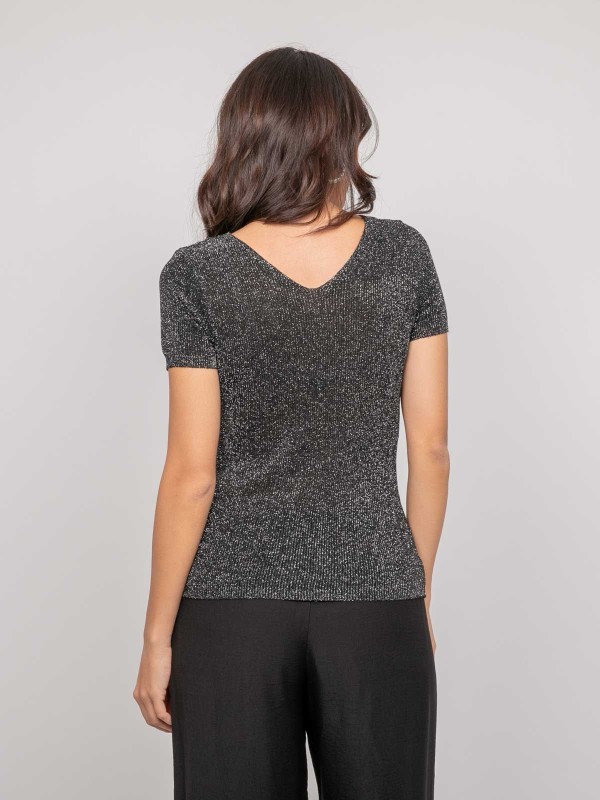 Top manches courtes lurex...