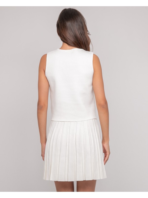 Top maille sans manches...