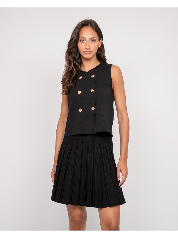 Top maille sans manches...