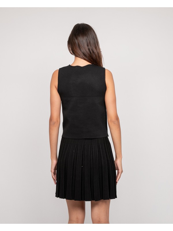 Top maille sans manches...