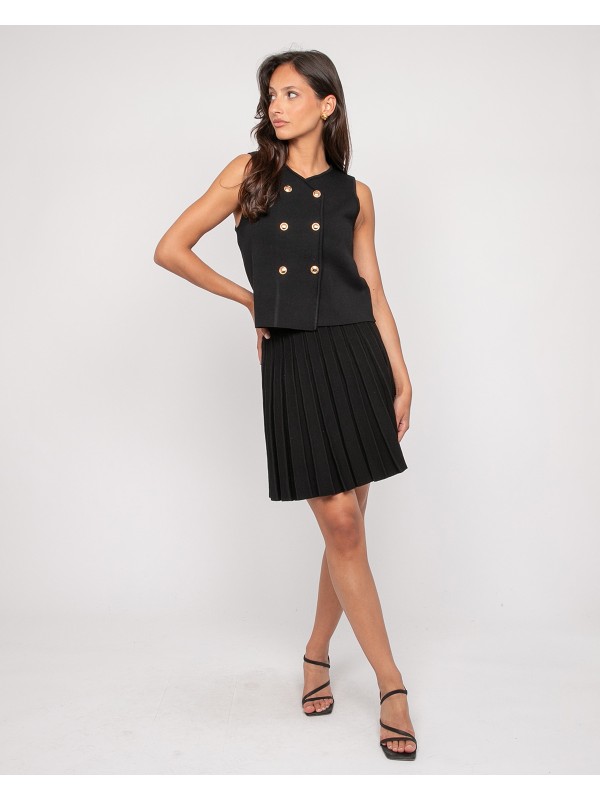 Top maille sans manches...