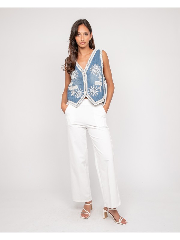 Veste sans manches jeans...