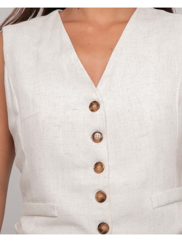 Gilet barman effet lin...