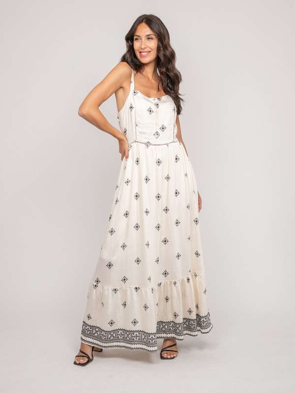 Robe longue bretelles avec...