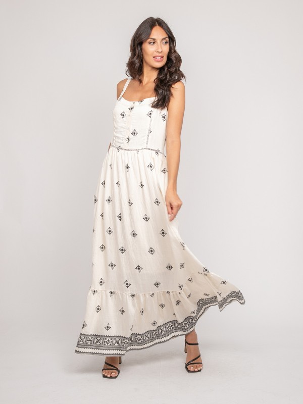 Robe longue bretelles avec...