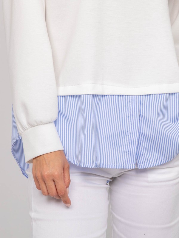 Sweat-shirt avec chemise...