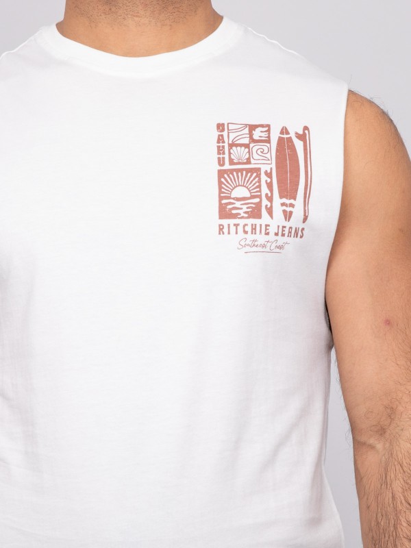 T-shirt sans manches...