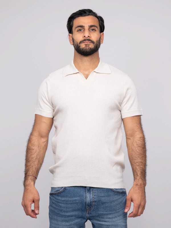 Pull polo manches courtes...