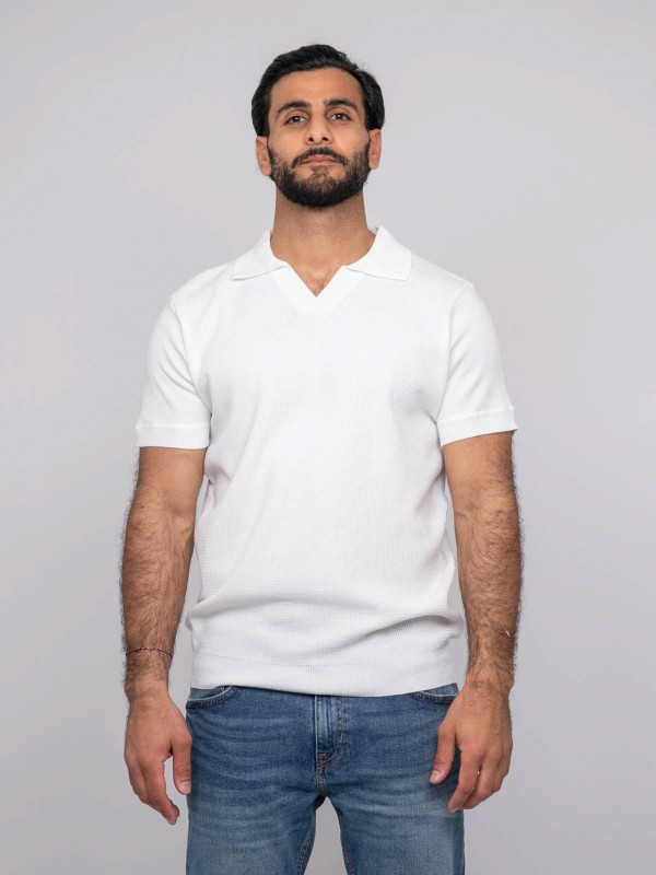 Pull polo manches courtes...