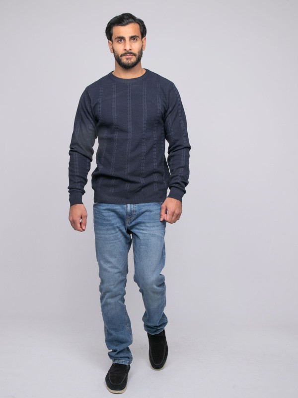 Pull torsade AMOROL - Bleu...