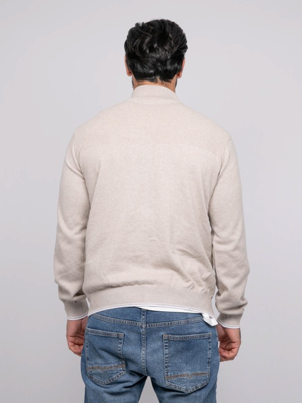 Gilet zipé AMOULIN - Beige