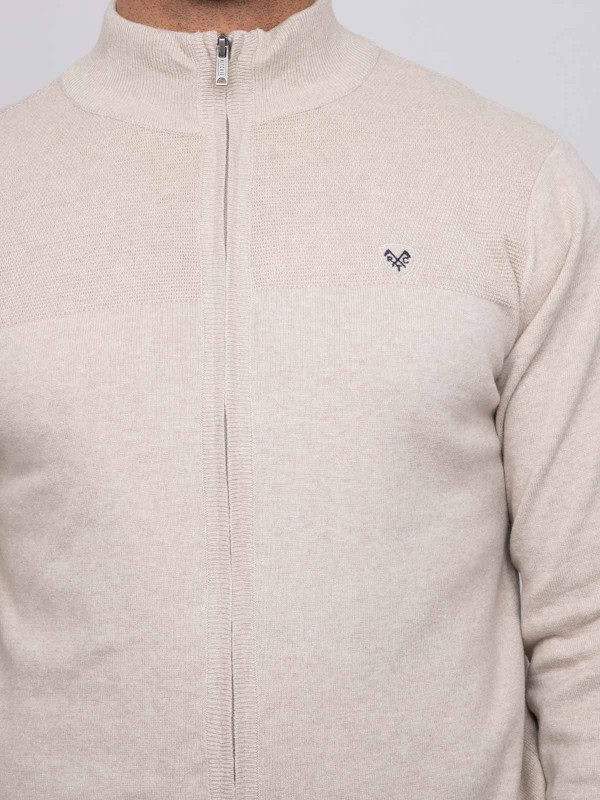 Gilet zipé AMOULIN - Beige