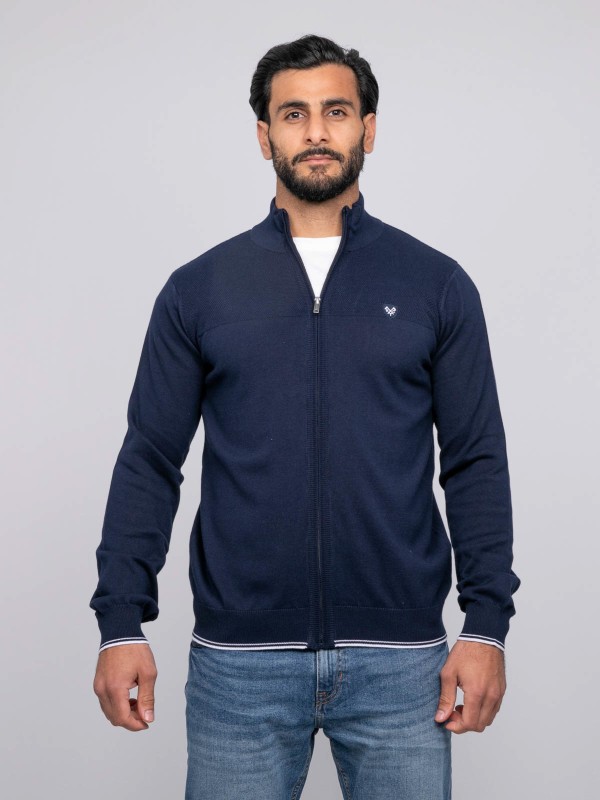 Gilet zipé AMOULIN - Bleu...