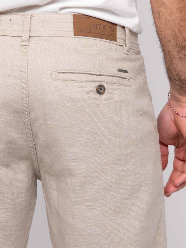 Bermuda coton BELKINO - Beige