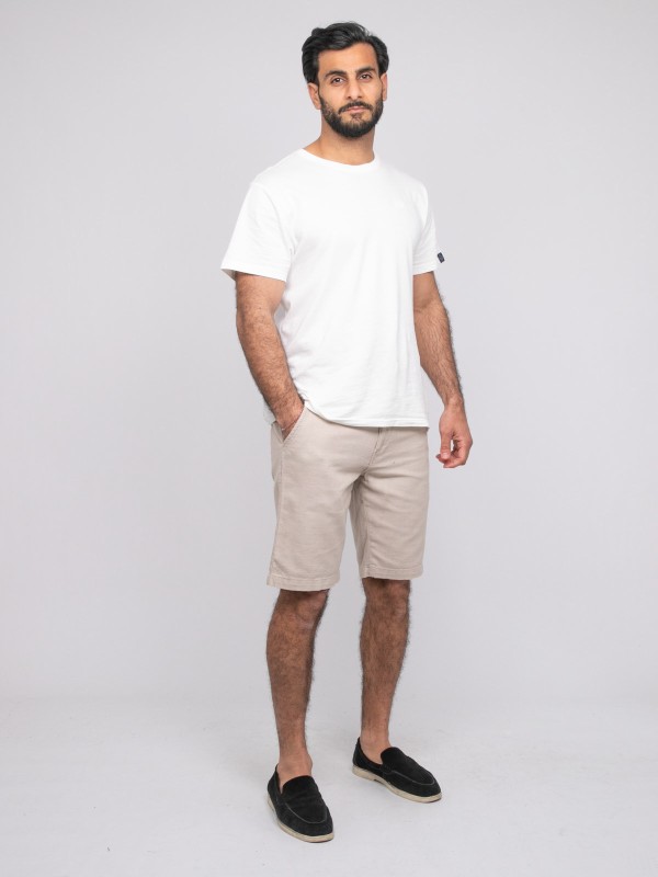 Bermuda coton BELKINO - Beige